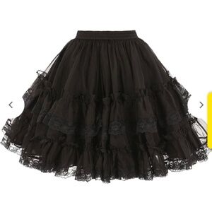 Selkie Raven Silk Pannier Petticoat- Med- NWT